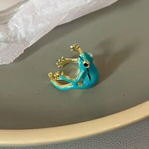 Blue Frog Gold Reptile Ring
